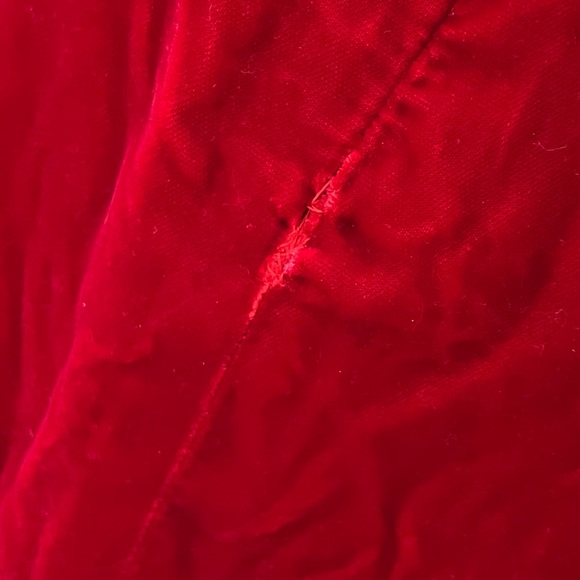 Vintage Red Velvet Skirt - Picture 10 of 11